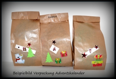 Kammzug Adventskalender "Farbpalette Blau", verpackt plus Zugabe